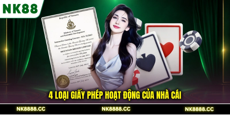 4 loại giấy phép hoạt động của nhà cái