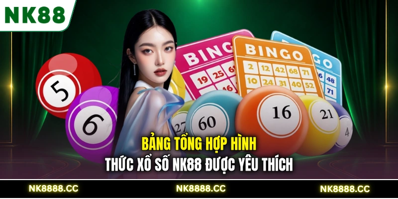 Bảng tổng hợp hình thức xổ số NK88 được yêu thích