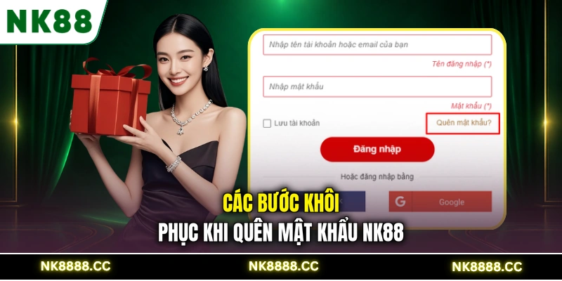 Các bước khôi phục khi quên mật khẩu NK88
